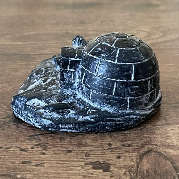 Vintage A Wolf Originals Canada Sculpture Igloo Sled Inuit Eskimo First Nations - Picture 3 of 10